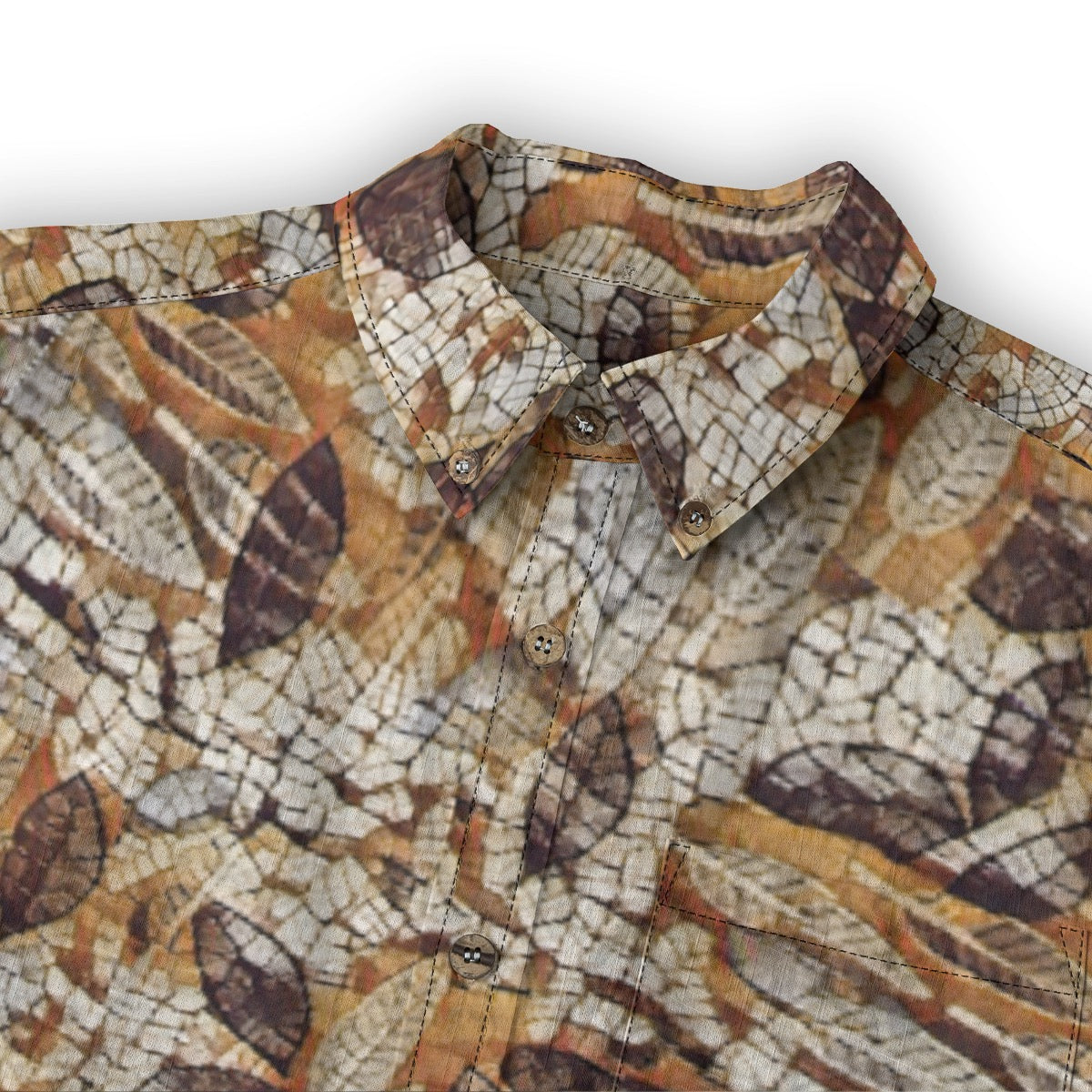 “Echoes of Autumn“ Men's Casual Lapel Long Sleeve Shirt|125GSM Cotton
