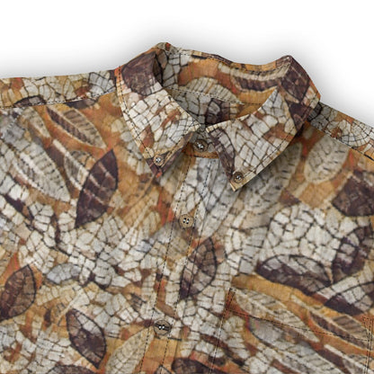 “Echoes of Autumn“ Men's Casual Lapel Long Sleeve Shirt|125GSM Cotton