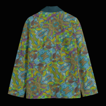 “Leaf Fall II” Men's Casual Flat Lapel Collar Blazer | 245GSM Cotton