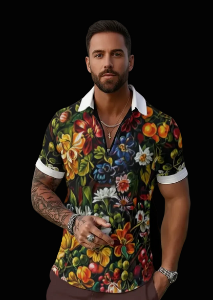 “Midnight Garden” Men's Polo Sportswear Set