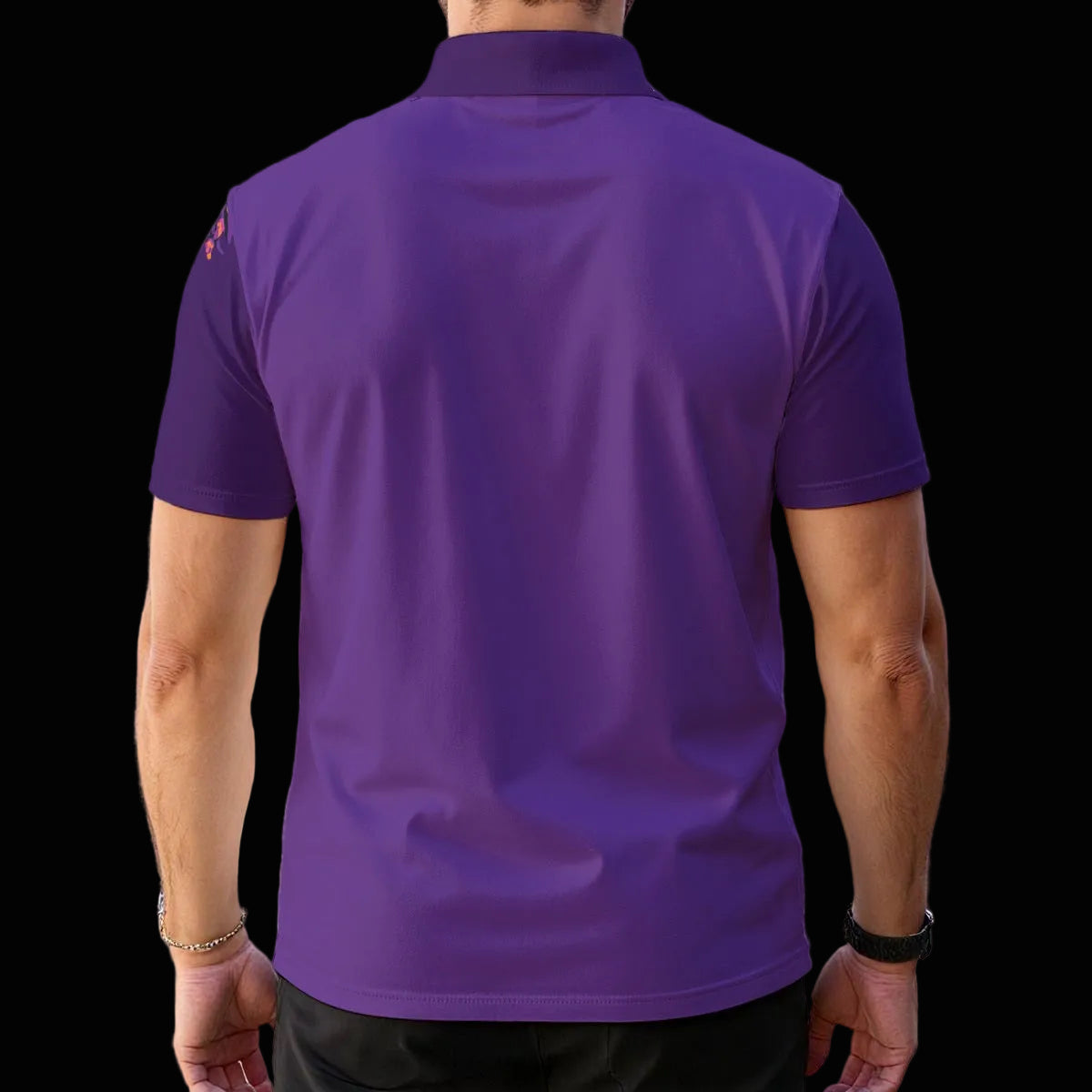 “Berry Crush” Print Men's Polo Collar Jersey