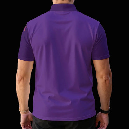 “Berry Crush” Print Men's Polo Collar Jersey