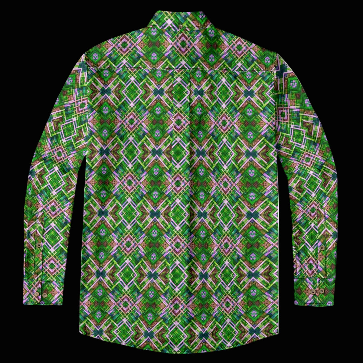 “Meadow Plaid” Men's Casual Lapel Long Sleeve Shirt|125GSM Cotton