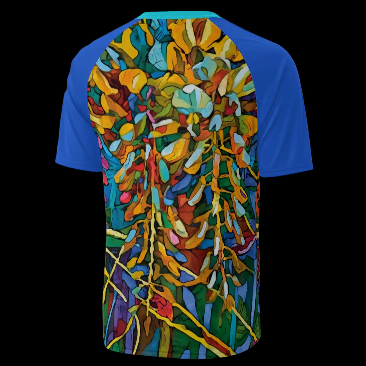“Rainbow Wisteria” Men’s V-Neck Short Sleeve T-Shirt