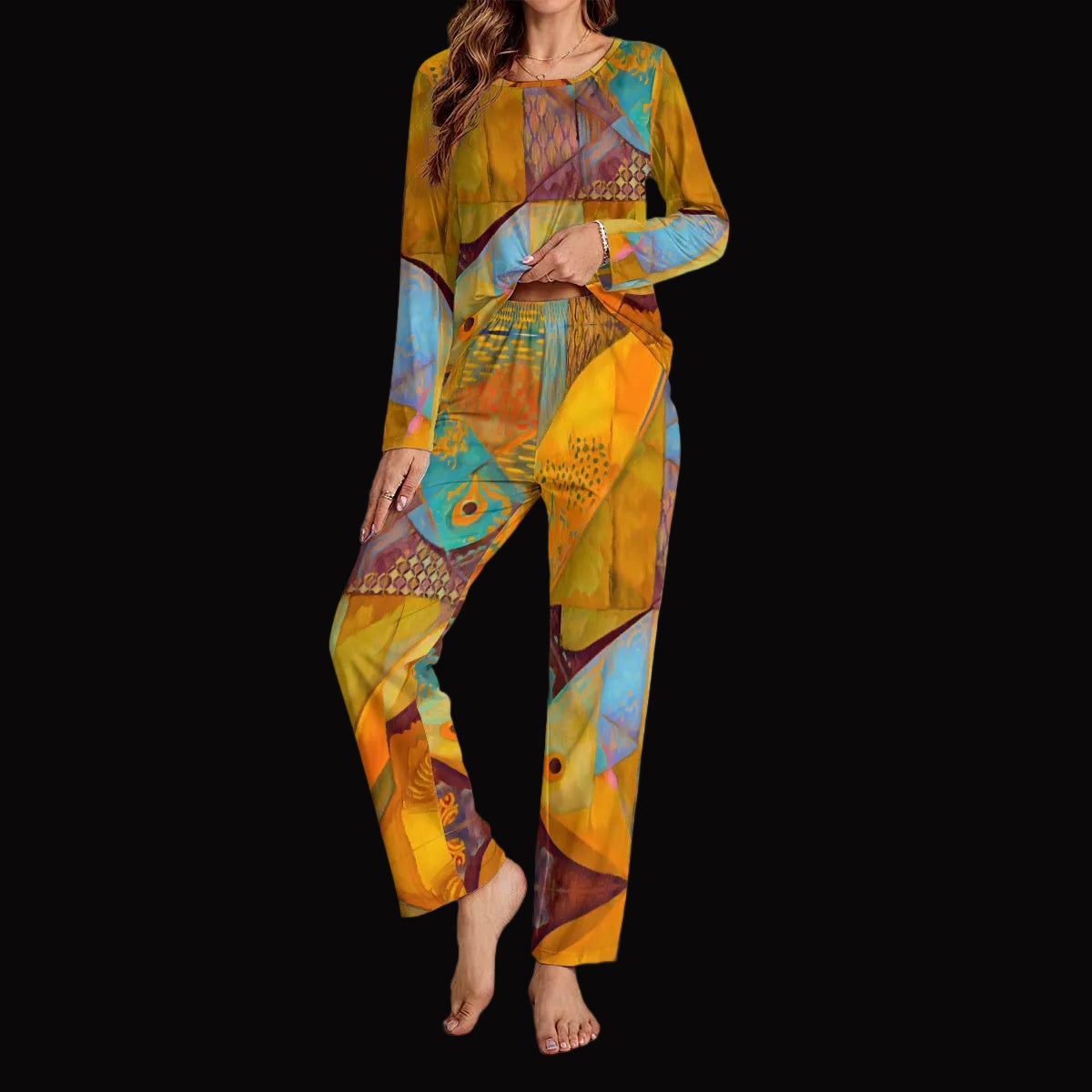 “Aqua Landscape” Women’s Loungewear Set