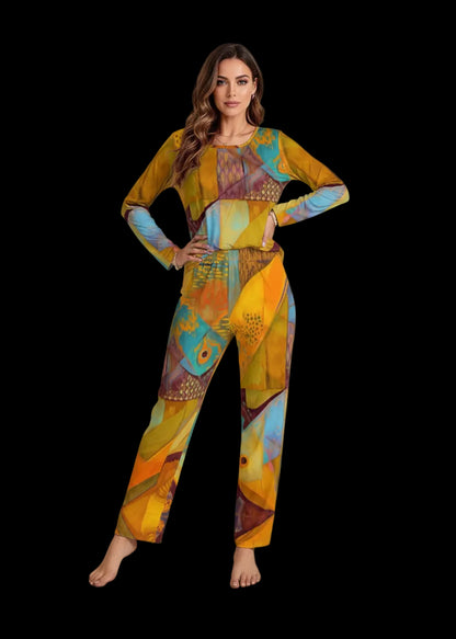 “Aqua Landscape” Women’s Loungewear Set
