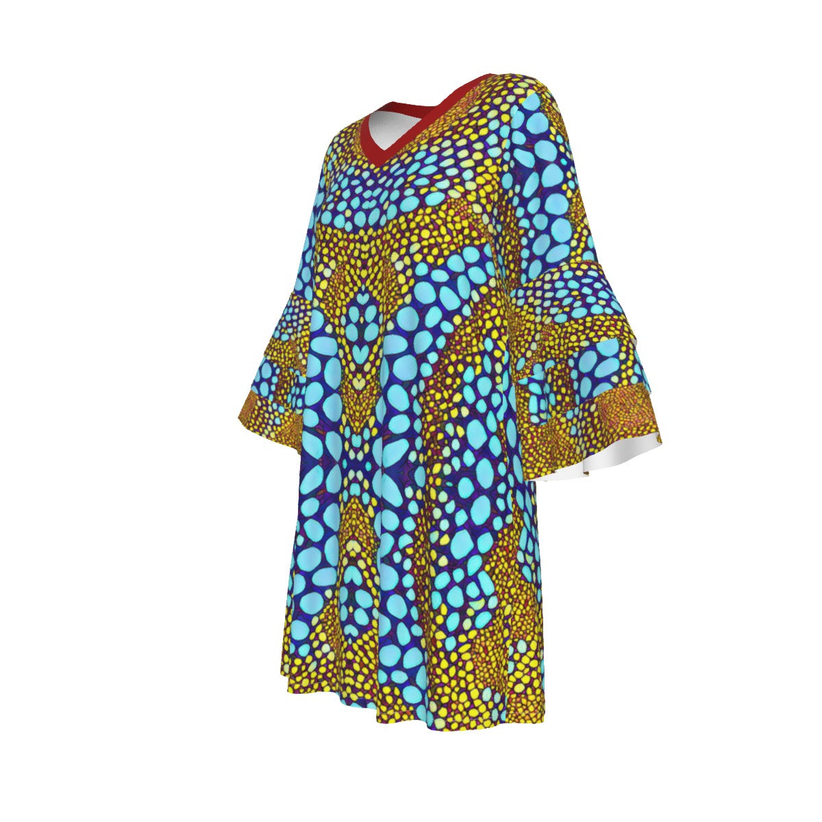 “Sunstone” Women's Stacked Ruffle Sleeve Dress