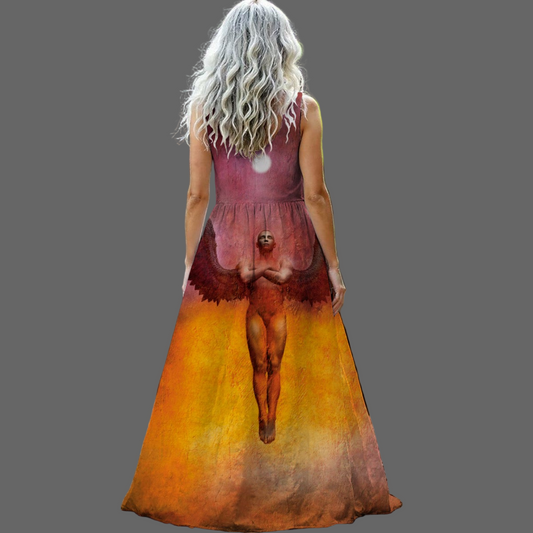 “Icarus” Women’s Sleeveless Maxi Dress