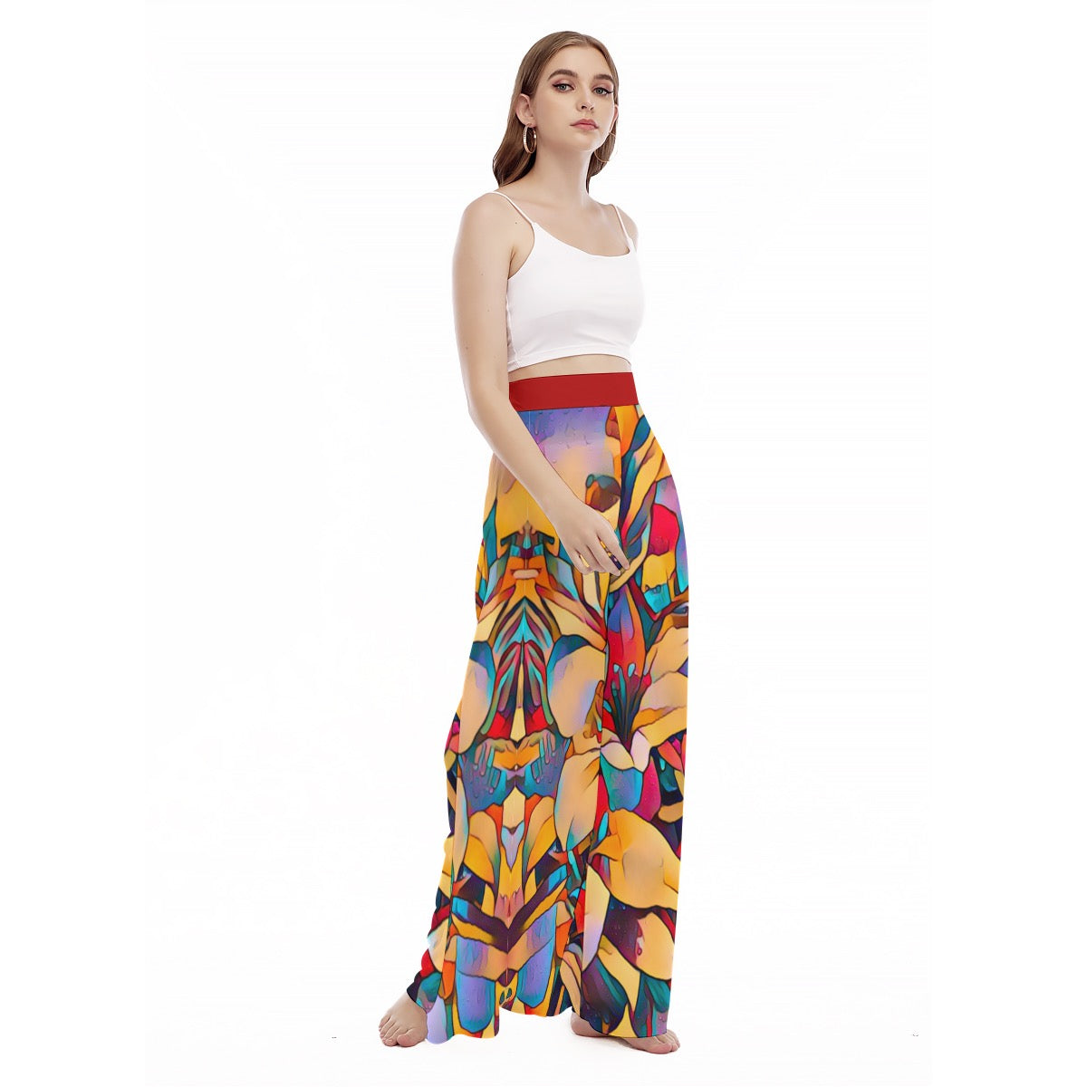 “Sensori” Women's High Waist Wide Leg Trousers