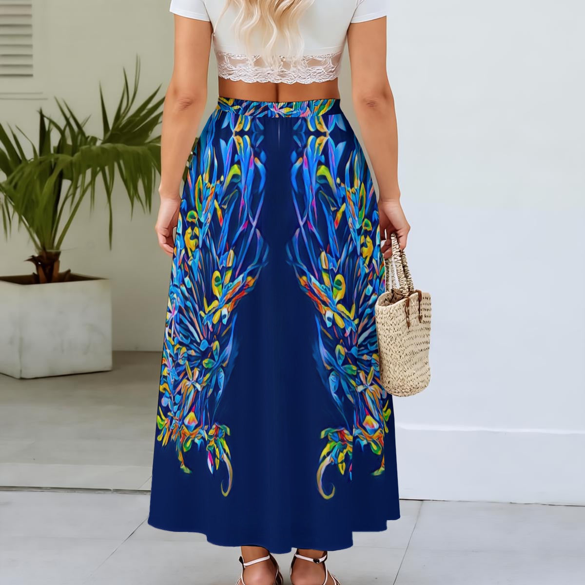 “Florina” Women's Maxi Chiffon Skirts With Lining