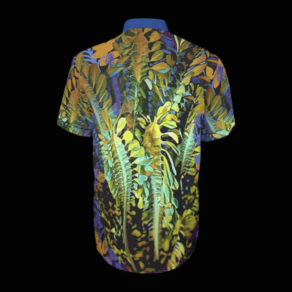 ‘Spotlight Fern” Unisex Collared Shirt|115GSM Cotton poplin