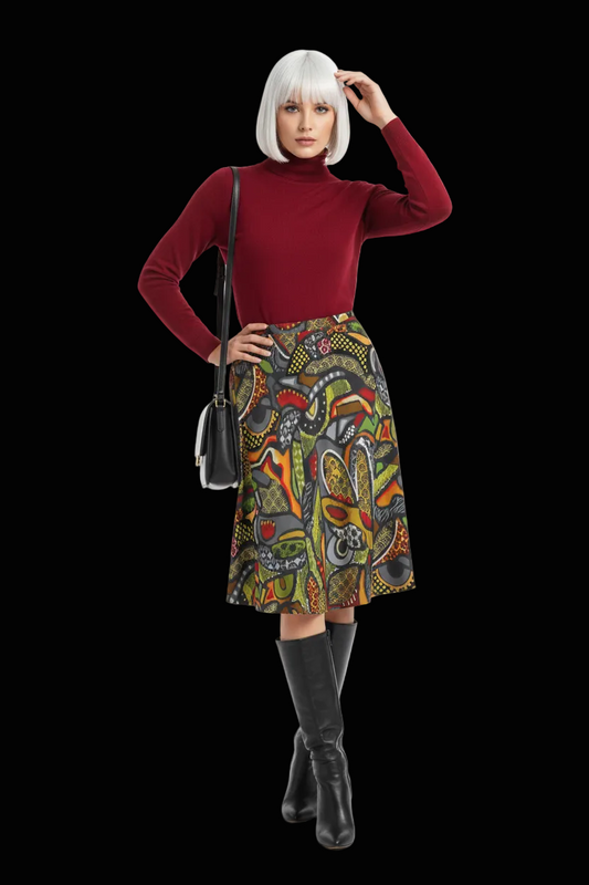 “Zedomina” Women's Long Maxi Skirt With Pockets