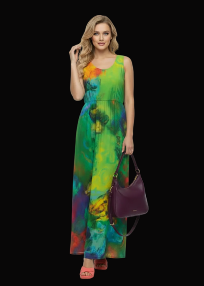 “Verdant Dream”  Women’s Sleeveless Maxi Dress