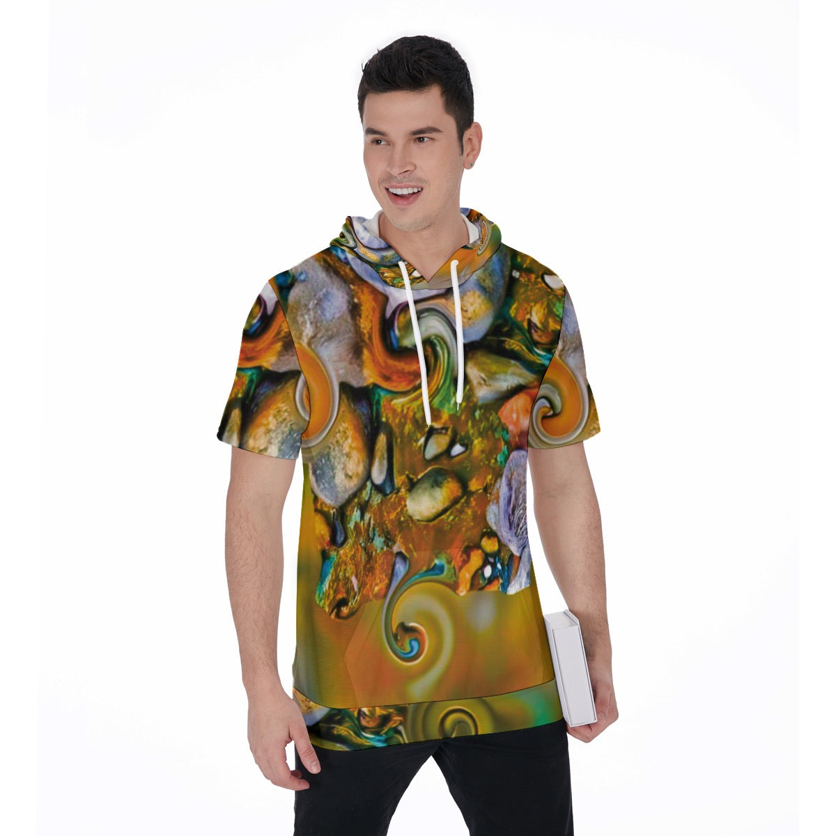 “River Stones” Men's Short Sleeve Hoodie T-Shirt