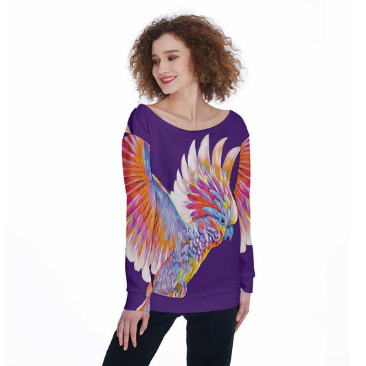 “Major Mitchell” Women's Off-Shoulder Sweatshirt