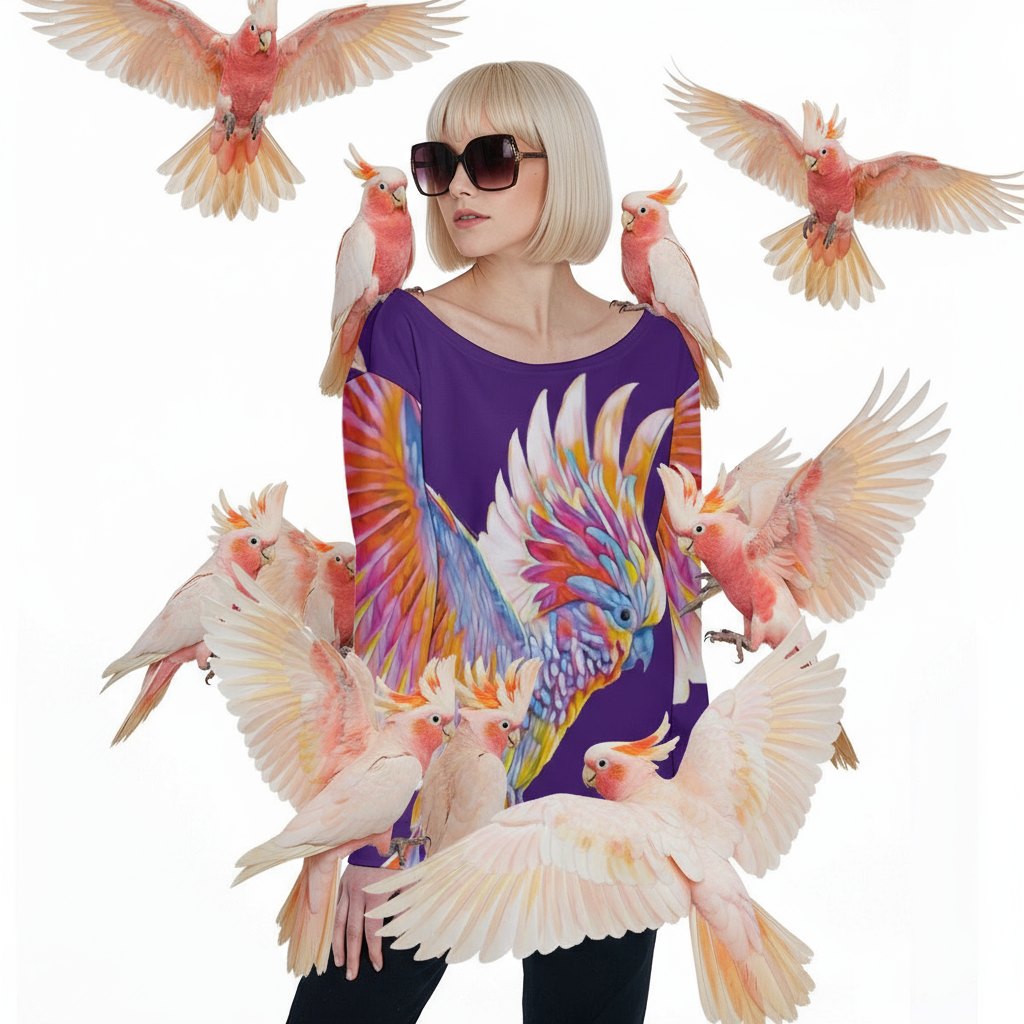 “Major Mitchell” Women's Off-Shoulder Sweatshirt