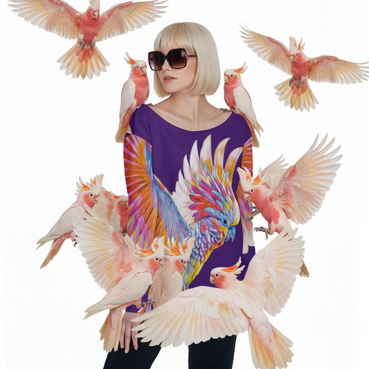 “Major Mitchell” Women's Off-Shoulder Sweatshirt