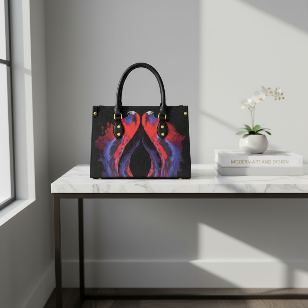 “Rosella” Women's Tote Bag With Black Handle