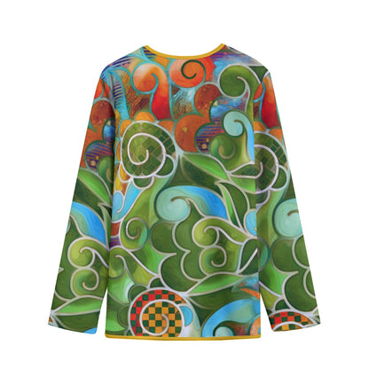 “Verdant Tapestry” Women's Long Sleeve Outwear