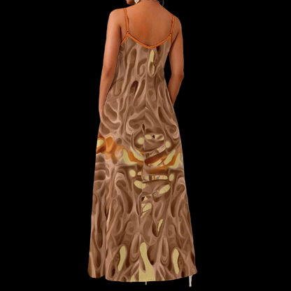 “Tangle” Women's Elegant V-Neck Maxi Dress
