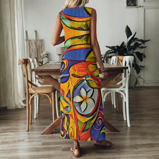 “Sassy” Women's V-Neck Long Dress