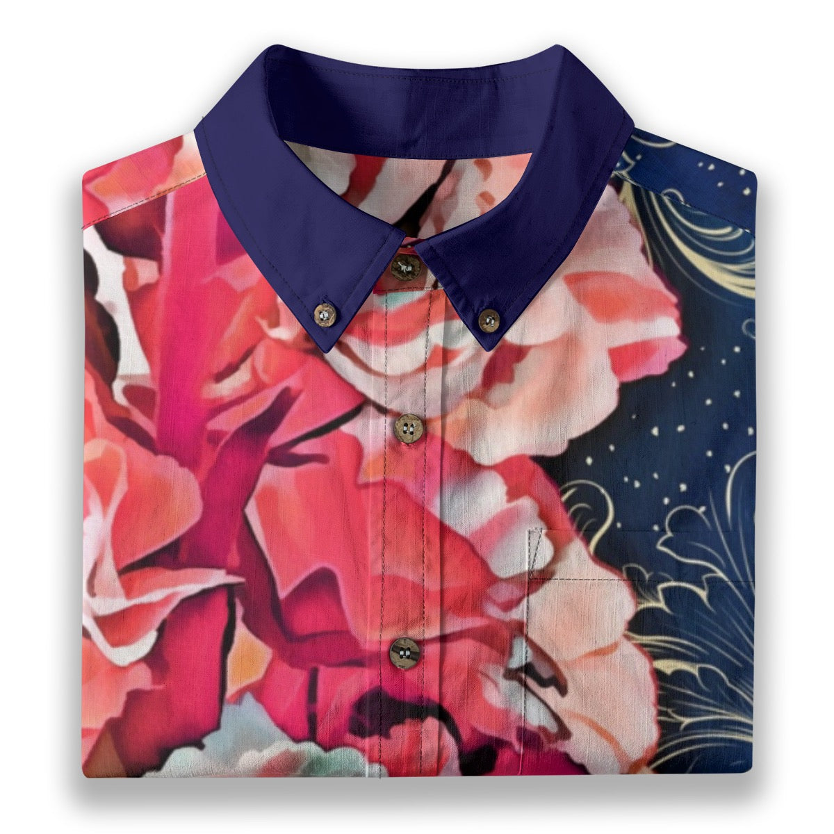 “Celestial Bloom” Breathable Cotton Shirt|125GSM