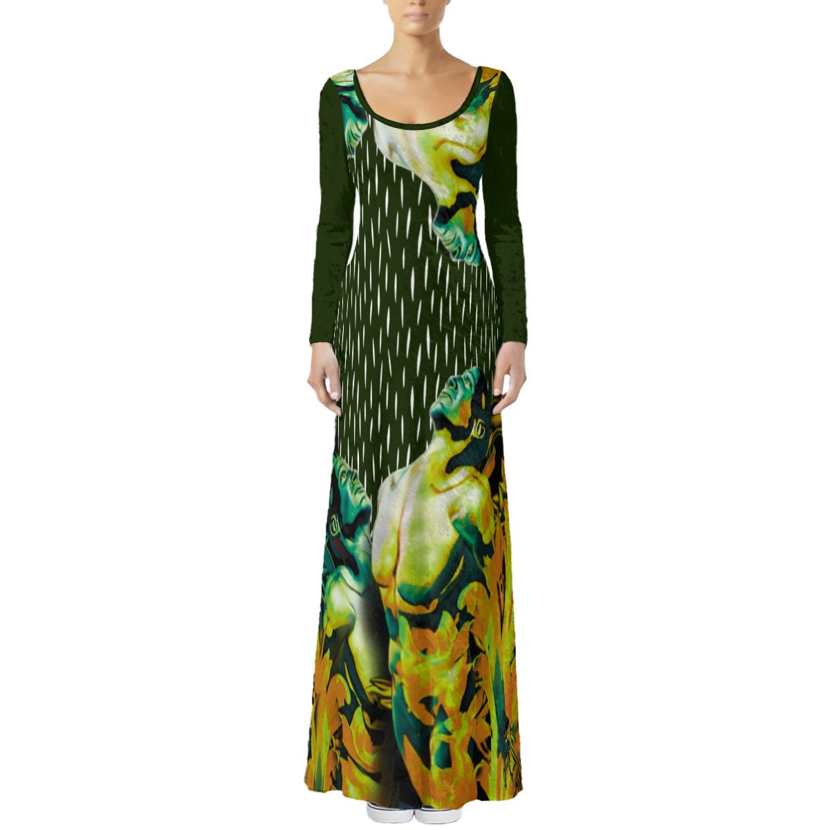 “Rain” Women's Velvet Shine Maxi Dress