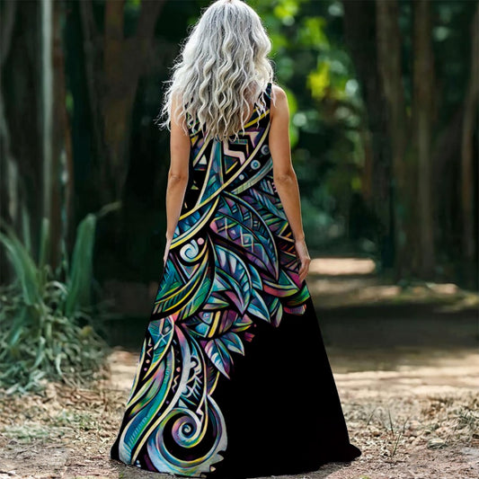 “Paua” Women’s Sleeveless Maxi Dress