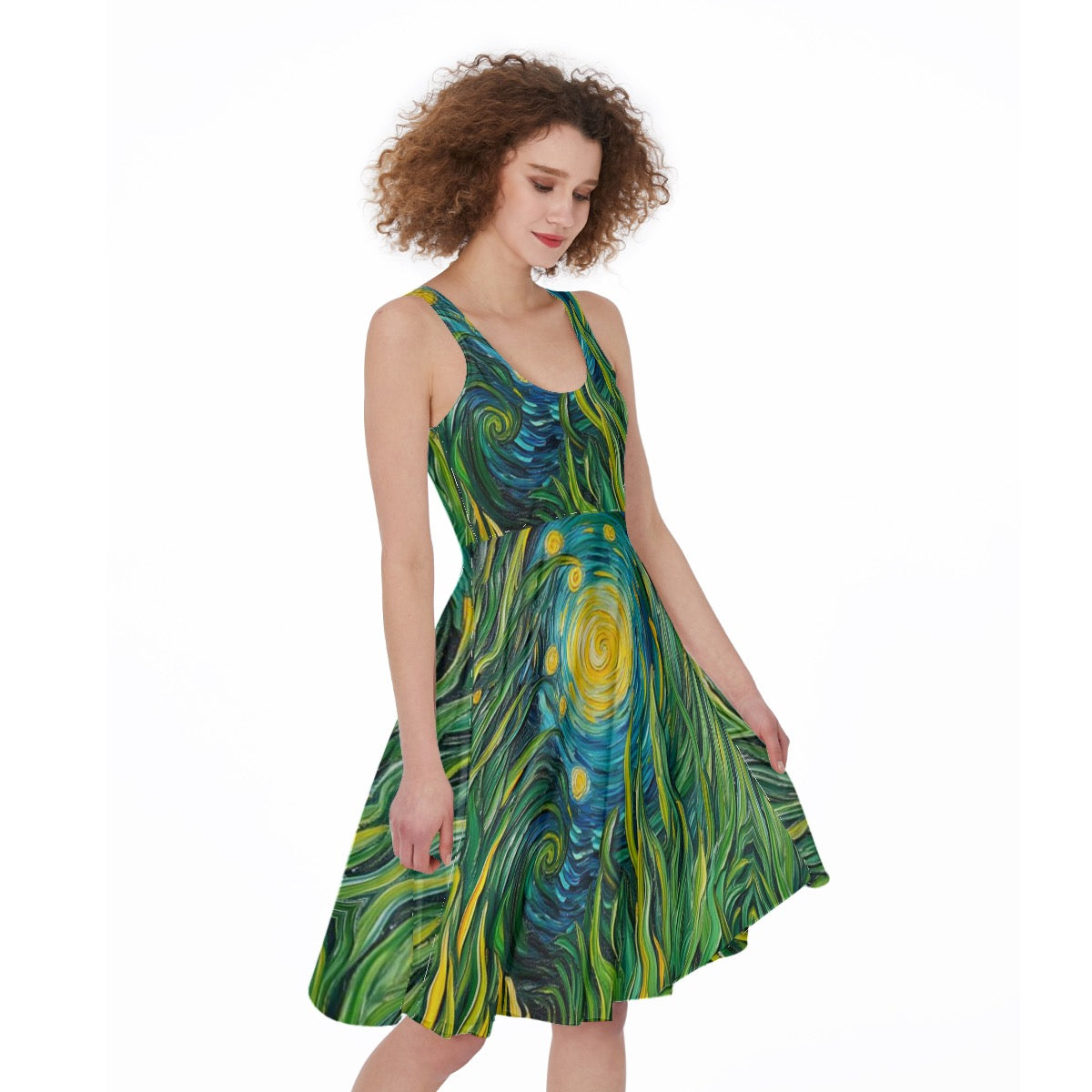 “Vincent Through the Seagrass” Women's Sleeveless Dress