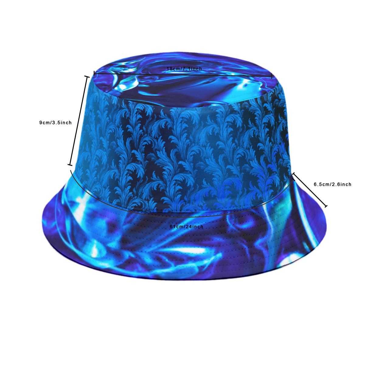 “Blue Glass Wave” Bucket Hat