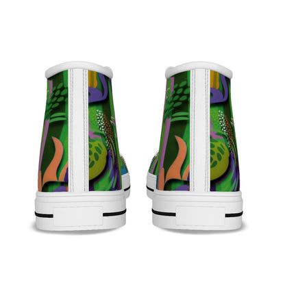 “Labyrinth Green” Kid's Canvas Shoes