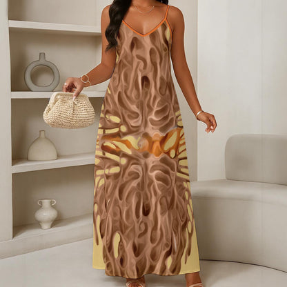 “Tangle” Women's Elegant V-Neck Maxi Dress