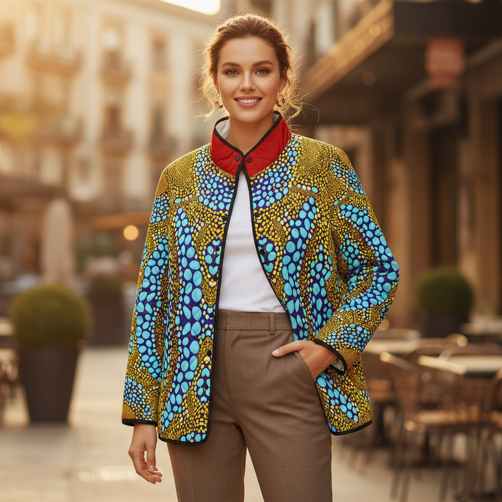 “Sunstone” Women's Quilted Jacket with Side Slits