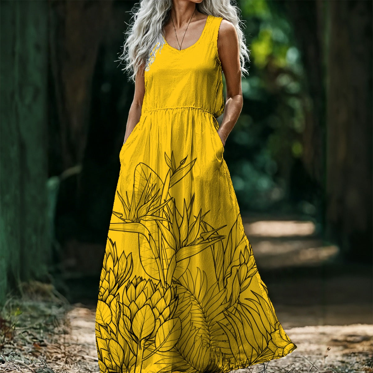 “Oscar” Women’s Sleeveless Maxi Dress