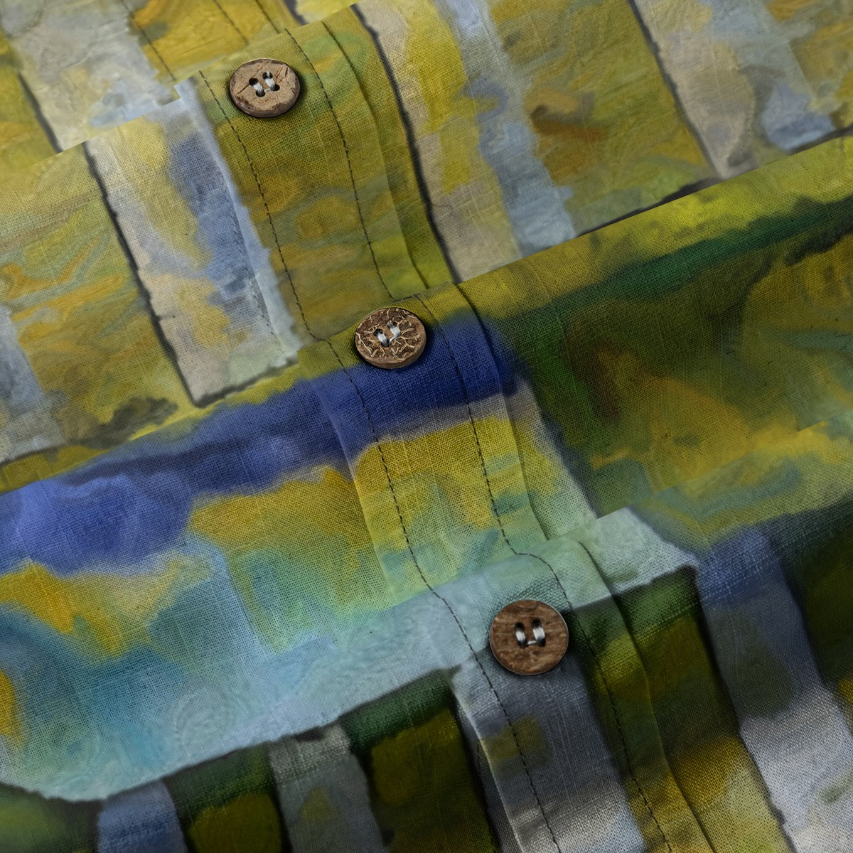 “Green Meadows” Men's Breathable Cotton Shirt|125GSM