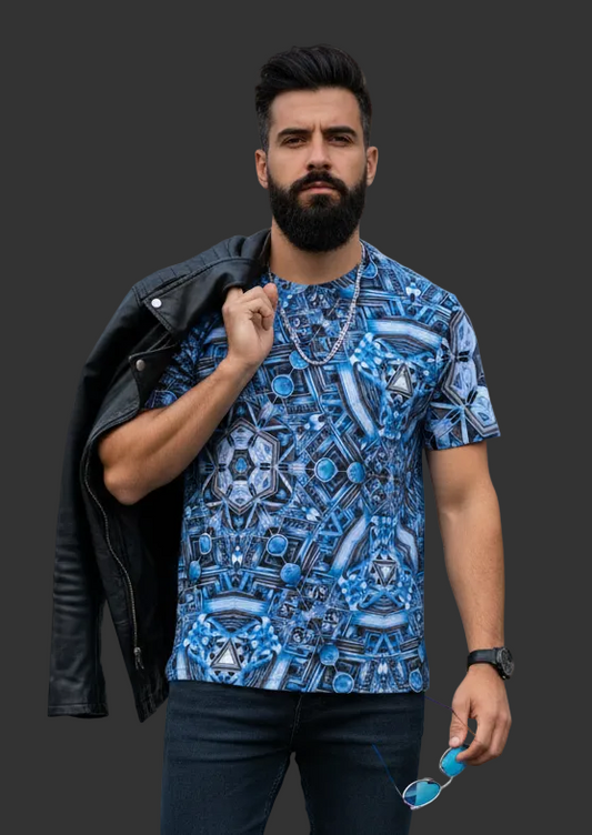 “Andromeda” Print Men's O-Neck T-Shirt | 190GSM Cotton
