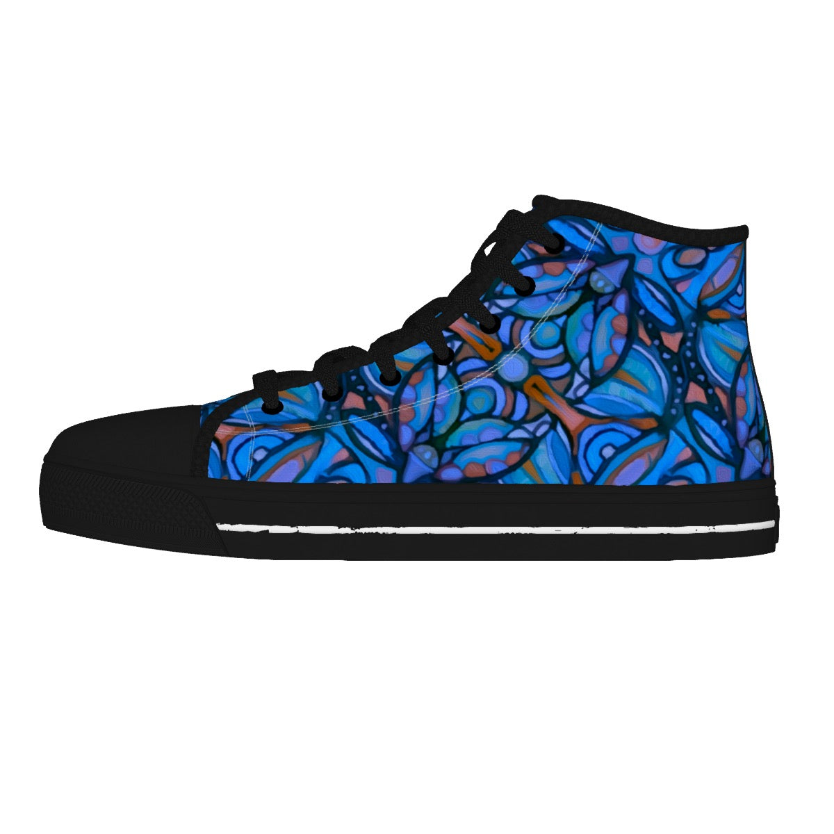 “Bloomfield Cobalt” Men's Black Sole Canvas Shoes