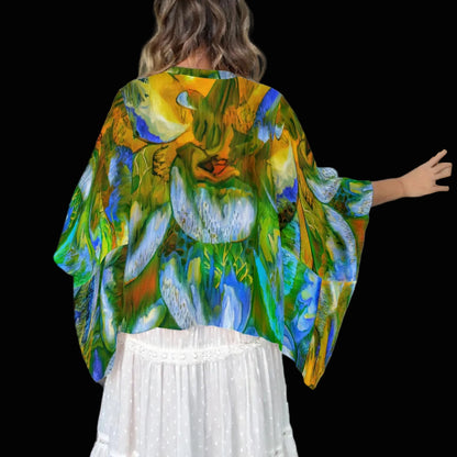 “Springbrook” Boho Patchwork Kimono Sleeve Top