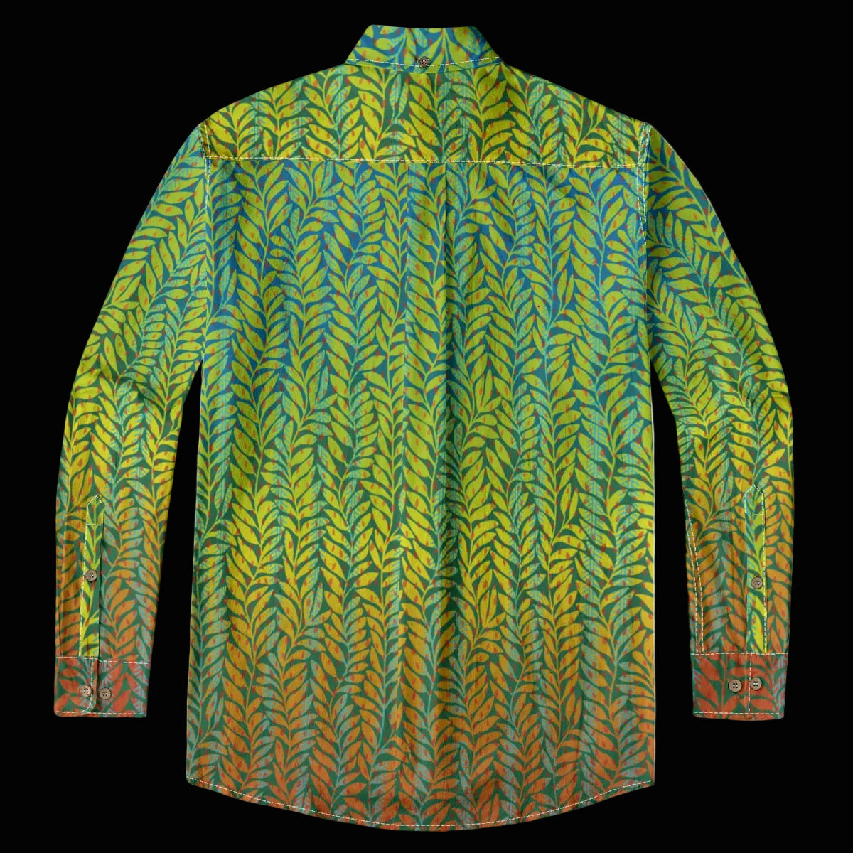 “Ecology” Men's Casual Lapel Long Sleeve Shirt|125GSM Cotton