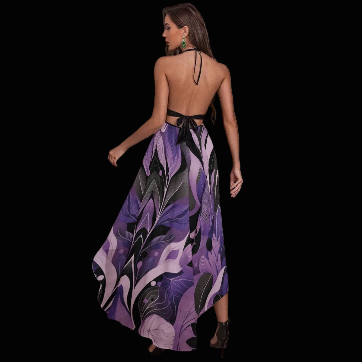 “Tangled Lilac” Women’s Elegant Mesh Lace Evening Dress