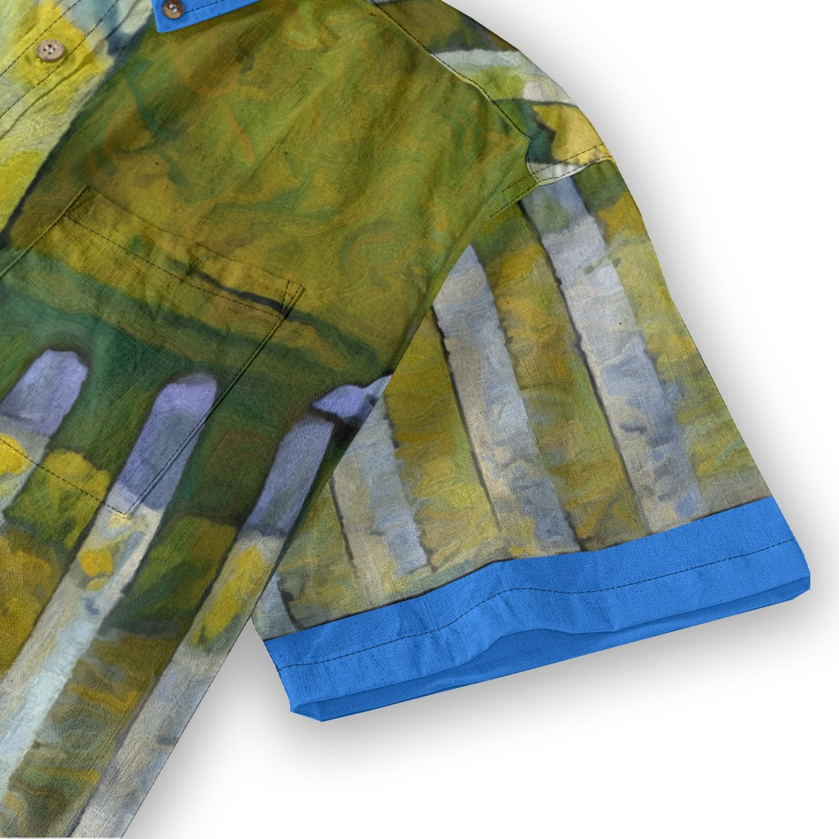 “Green Meadows” Men's Breathable Cotton Shirt|125GSM