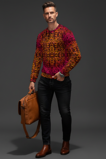 “Tribal Sunset” Men's Heavy Fleece Sweatshirt