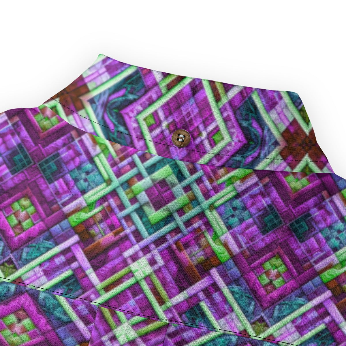 “Plaid Purple” Men's Casual Lapel Long Sleeve Shirt|125GSM Cotton