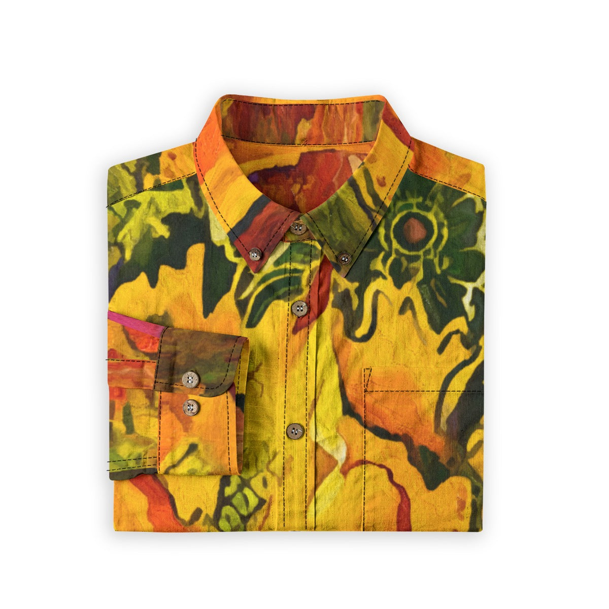 Men's Casual Lapel Long Sleeve Shirt|125GSM Cotton