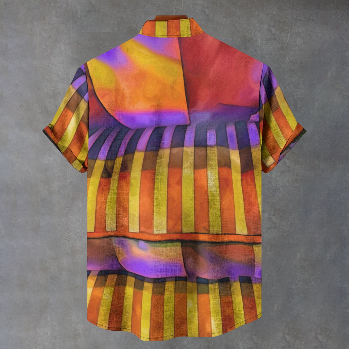 “Carnival” Men's Stand Collar Shirt|115GSM Cotton poplin