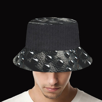 “Leather & Knit” Bucket Hat