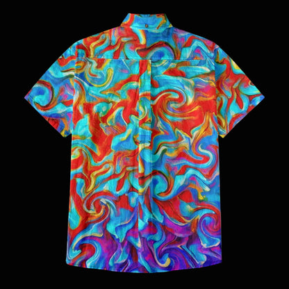 “Fire & Ice” Men's Breathable Cotton Shirt|125GSMb