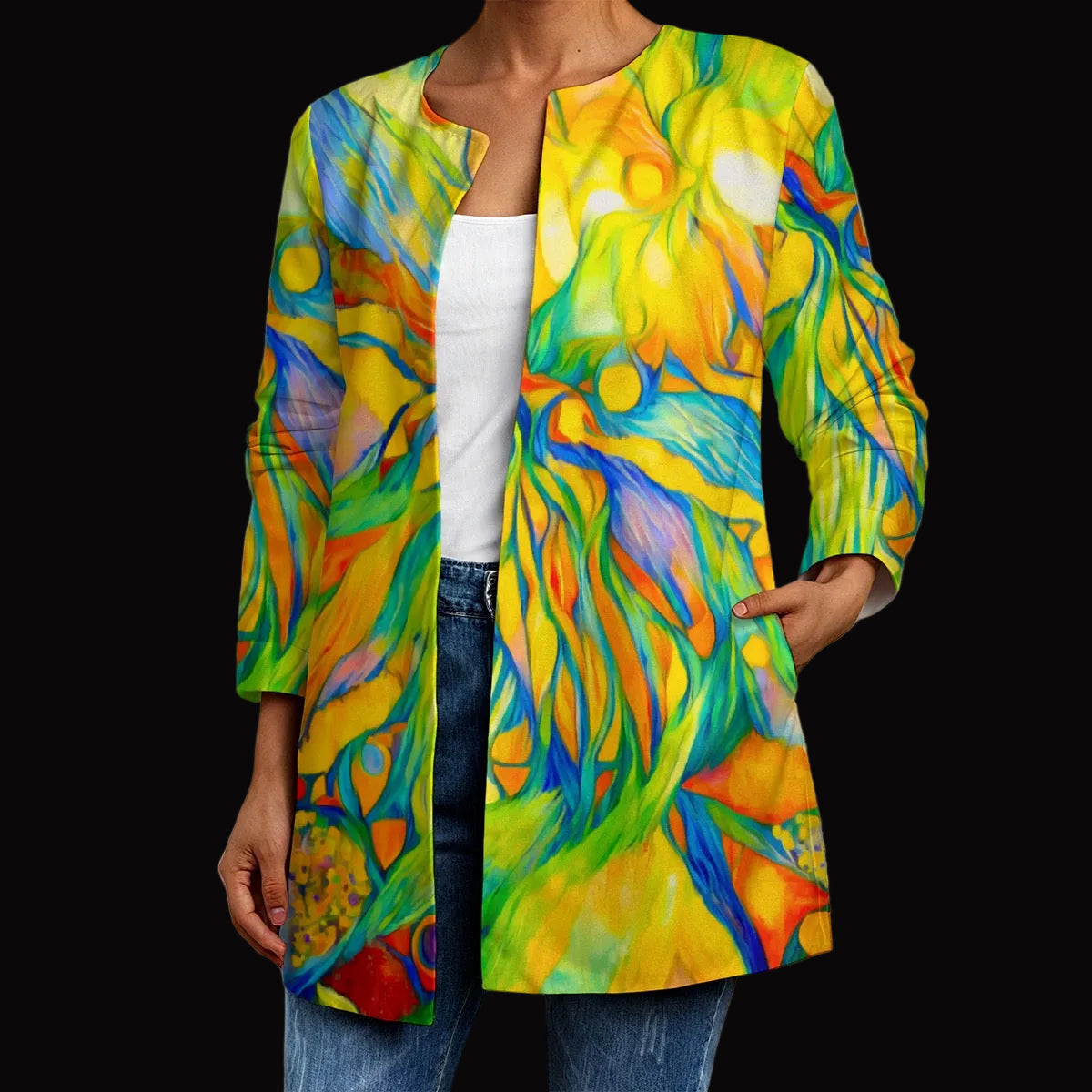 “Iridescence” Women's Faux Sweater Cardigan