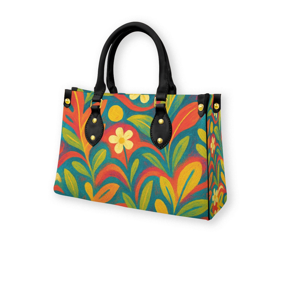 “Sunny Daydream” Women's Tote Bag With Black Handle
