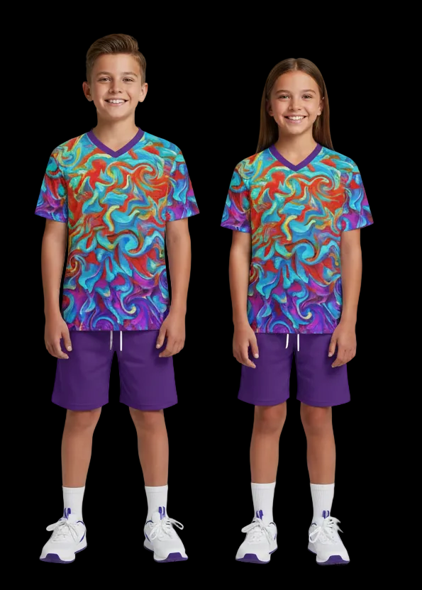 “Fire and Ice” Children's Sports T-Shirt Set